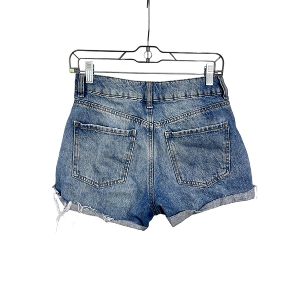 Garage Denim Mom Jean Shorts Size 25 Distressed Casual Summer Blue Zip Vacation - Picture 5 of 5